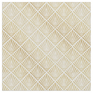 Tecido Design dourado elegante do art deco da palma do