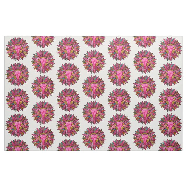 Tecido Design floral feminino divino Uterus (Fat Quarter)