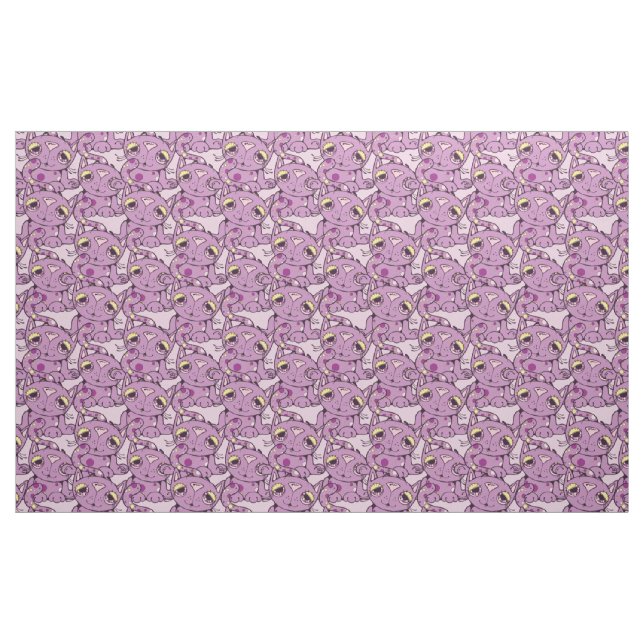 Tecido Design gráfico do teste padrão roxo do gato do (Jarda)