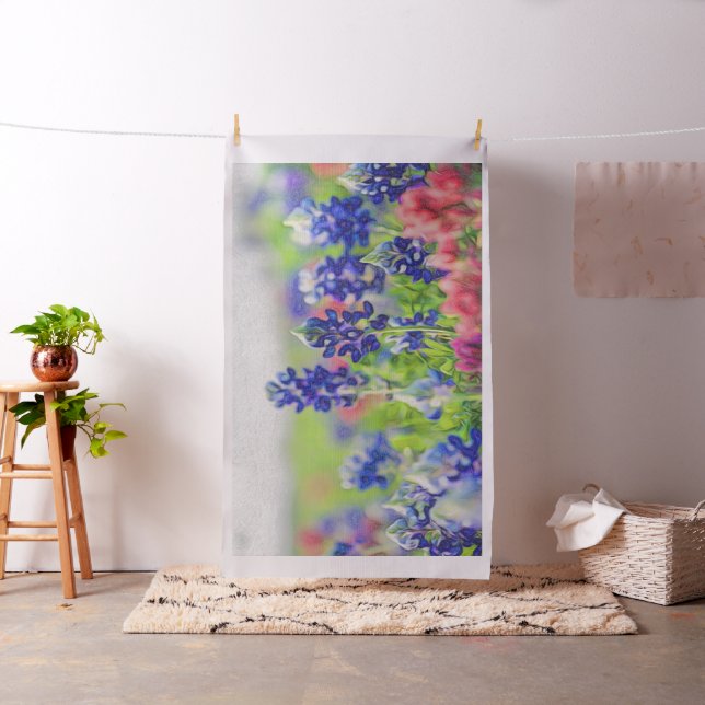 Tecido Design impressionista do Bluebonnet (In Situ)