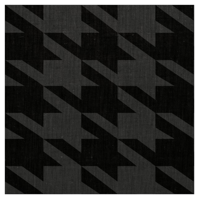 Tecido Design Monocromático de Cinza Negro e (Modelo)