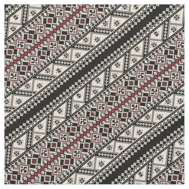 Tecido Design ucraniano decorativo bonito dos padrões (Detalhe)