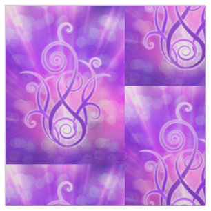 Tecido Design violeta da chama do espírito + suas ideias