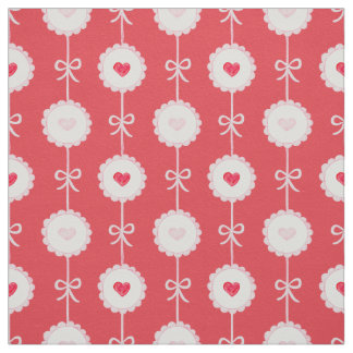 Tecido Dia de os namorados Preppy Hearts