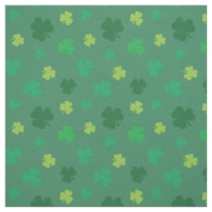 Tecido Dia de São Patrício de Padrão de Shamrock Verde