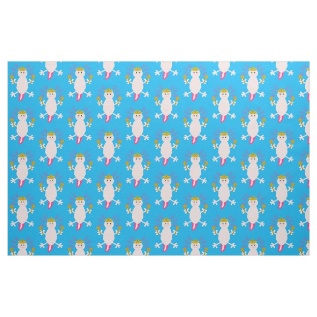 Tecido Dia dos Mortos do Axolotl Mexicano (Fat Quarter)