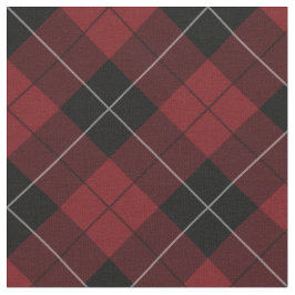 Tecido Diagonal branca preta vermelha do Tartan da xadrez