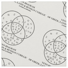 Tecido Diagrama de Venn do cirílico do grego, do latino &