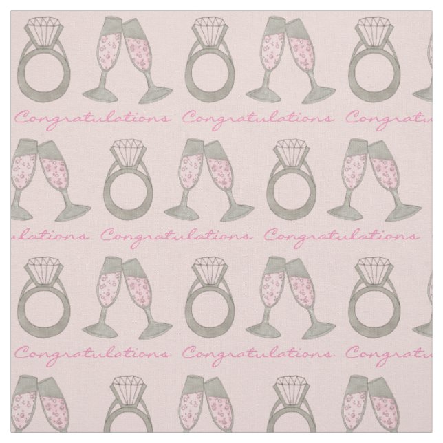 Tecido Diamante de Casamento de Champanhe Rosa parabéns (Modelo)