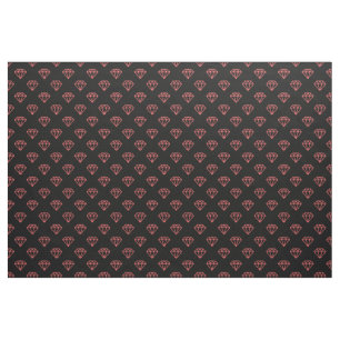 Tecido Diamante - Rosa tropical em preto