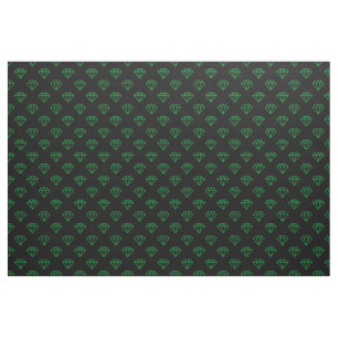 Tecido Diamante - Verde-grama em Preto