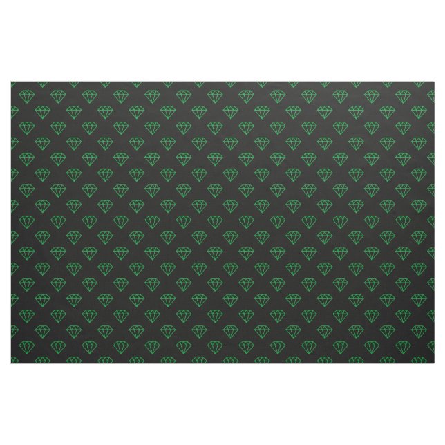 Tecido Diamante - Verde-Grama em Preto (Jarda)