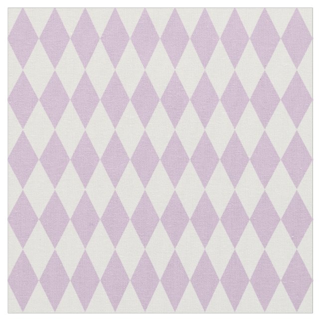 Tecido Diamantes Harlequin Branco e Lilás Claro (Detalhe)