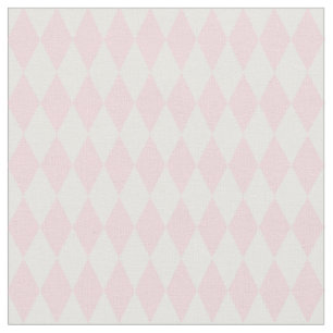 Tecido Diamantes Harlequin Brancos e Rosa Claro