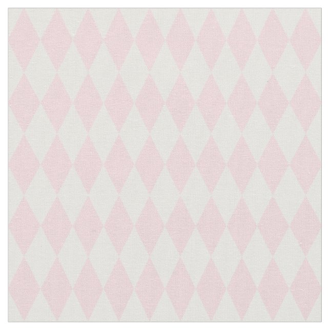 Tecido Diamantes Harlequin Brancos e Rosa Claro (Detalhe)