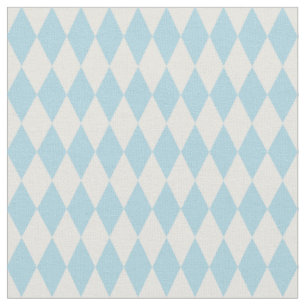 Tecido Diamantes Harlequin Marfim e Azul Céu