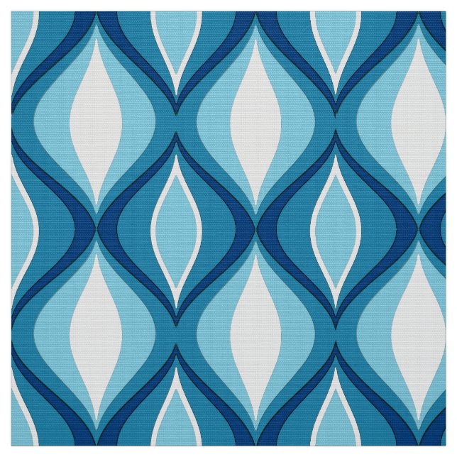 Tecido Diamantes Modernos do Século médio, Denim Blues (Modelo)