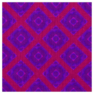 Tecido Diamantes selvagens em vermelho e em roxo