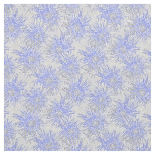Tecido Díhlias azul-cinza. (Modelo)