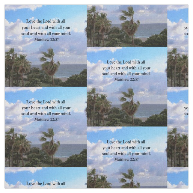 TECIDO DIMENSÃO DE INSPIRING MATTHEW 22:37 VERSO (Modelo)