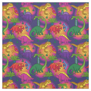 Tecido Dinossauros bonitos Padrões Coloridos Dinossauro