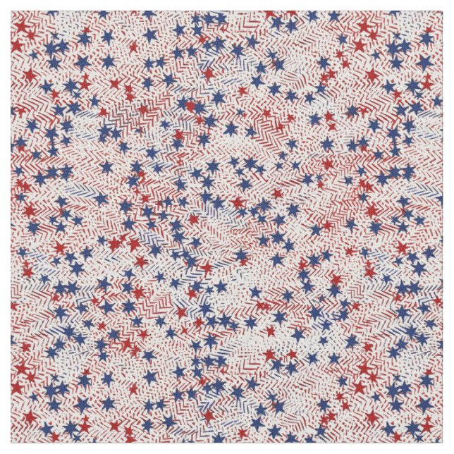 Tecido Dispersão de estrelas patriótica (Detalhe)