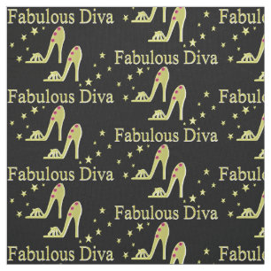 Tecido DIVA Dourada E FASHIONISTA DE RAINHA CALÇADO