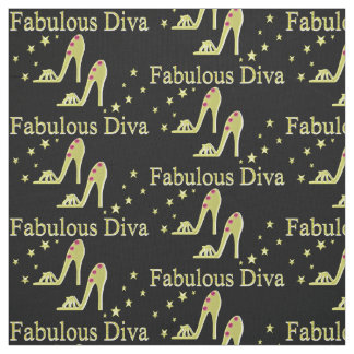 Tecido DIVA Dourada E FASHIONISTA DE RAINHA CALÇADO