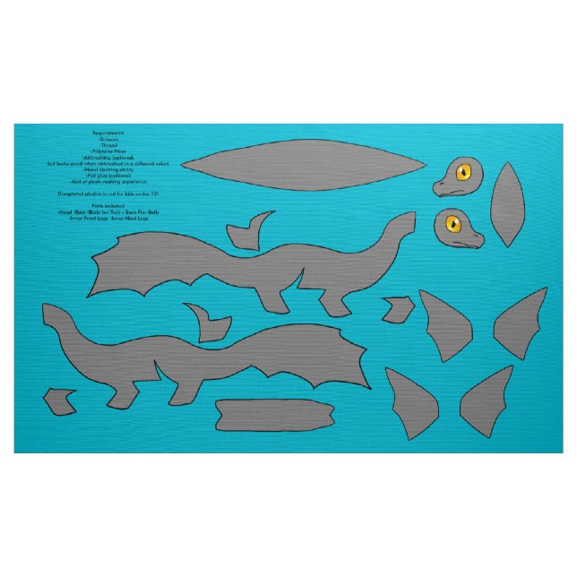 Tecido DIY cortou e Sew o dragão Plushie - Ginbo de Koi (Jarda)