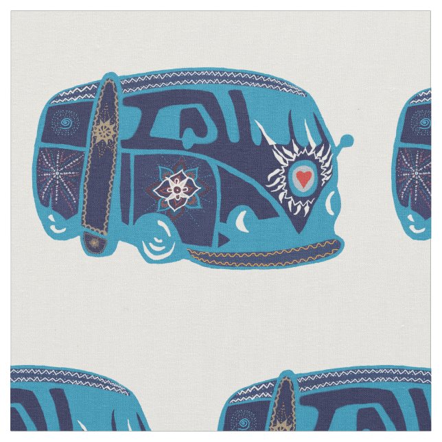 Tecido do algodão de Hippie Van Costume Penteado (Detalhe)