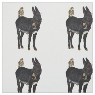 Tecido do ASNO & da CORUJA do ÍNDIGO