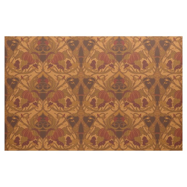 Tecido do Autumn Pumpkins e Vines Designer (Fat Quarter)