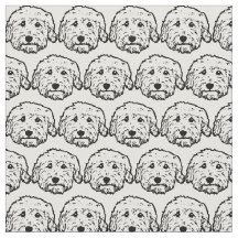 Tecido do cão do Doodle - Goldendoodle,