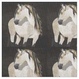 Tecido do cavalo branco