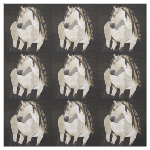 Tecido do cavalo branco