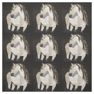 Tecido do cavalo branco