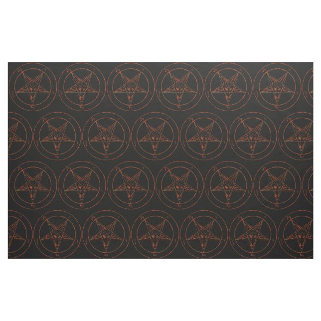 Tecido do Demon do Baphomet de Ferro Rusted (Fat Quarter)