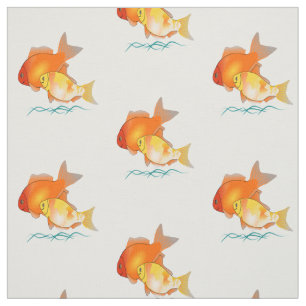 Tecido do design do impressão do peixe dourado