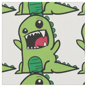 Tecido do dinossauro verde