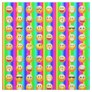 tecido do emoji do arco-íris