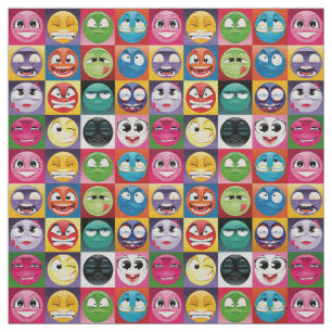 tecido do emoji do pop art