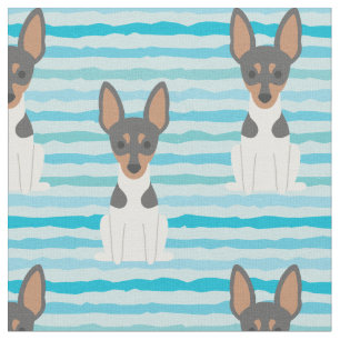Tecido do Fox Terrier do brinquedo pela jarda