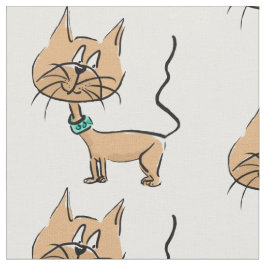 Tecido do gato dos desenhos animados