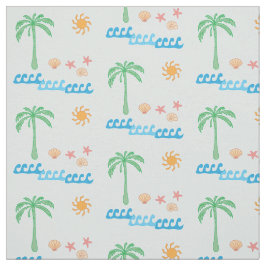 Tecido do impressão da praia do verão