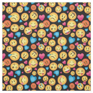 Tecido do impressão de Emoji do divertimento