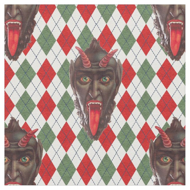 tecido do krampus de Natal xadrez (Detalhe)