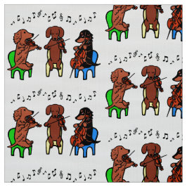 Tecido do músico do trio de corda do Dachshund