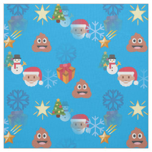 tecido do Natal do tombadilho do emoji