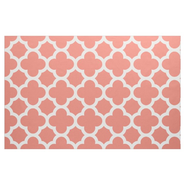 Tecido do padrão Coral Classic Quatrefoil (Jarda)