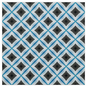 Tecido do padrão de azulejo da cinza azul Glitch2